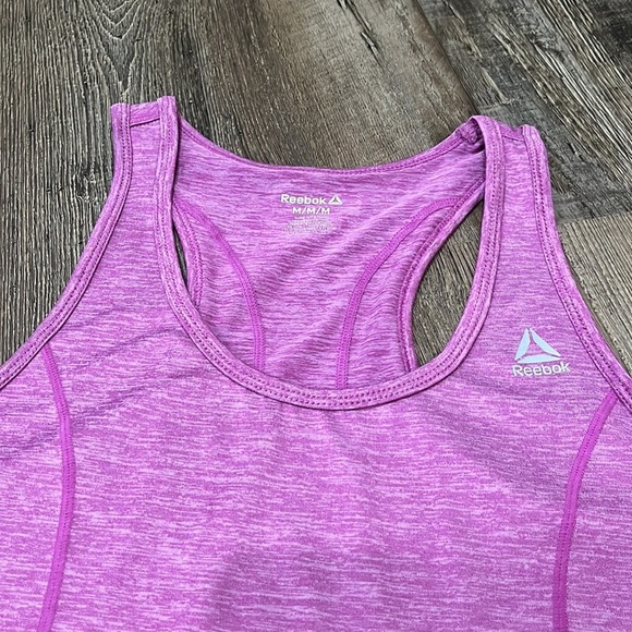 Reebok Training Dynamic Scoop Racerback Slim Athletic Fit Tank Top Orchid Sz M - Picture 8 of 12